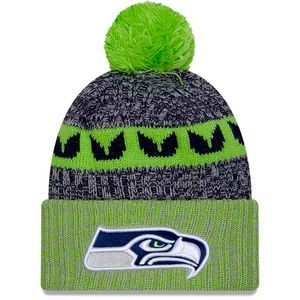 Seattle Seahawks New Era 2023 Sideline Sport Cuffed Pom Knit Beanie Hat NWT